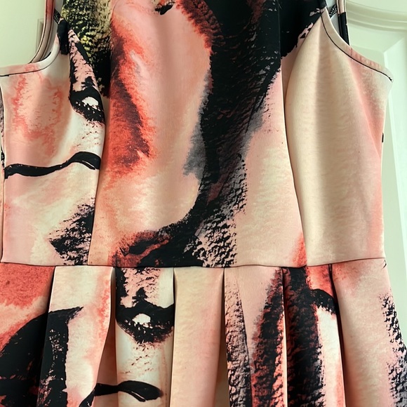 Apt 9 Floral Sleeveless Dress with Black and Pink Accents - Picture 2 of 3